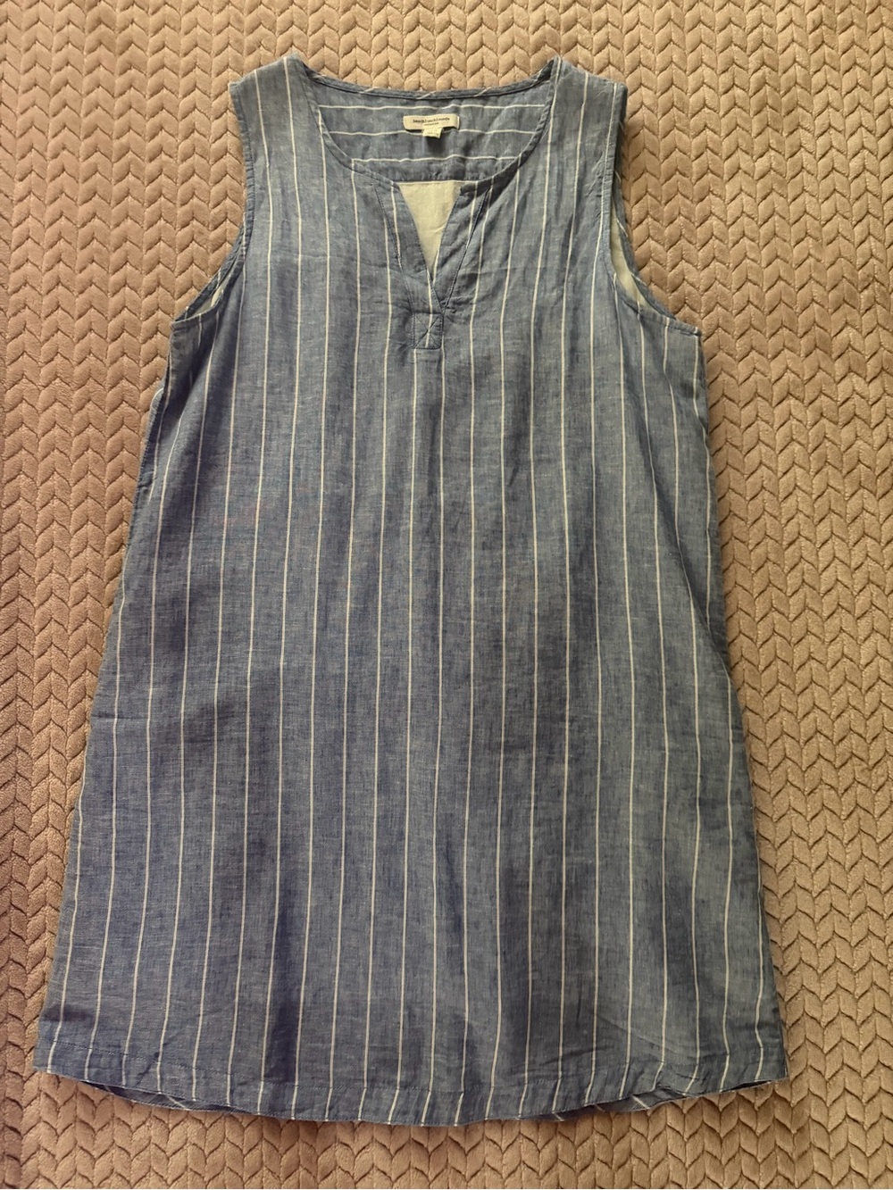beachlunchlounge Blue and White Striped Sleeveless Tunic